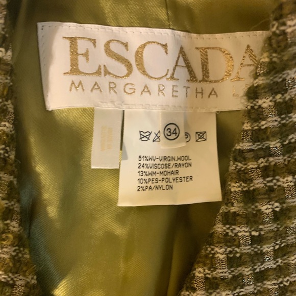 WOW 💚 Escada Green Blazer 34 - Picture 6 of 9